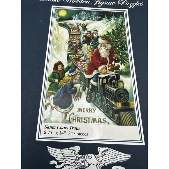 Vintage Liberty Wood Puzzle "Santa Claus's Train" 247 Pieces Complete - Picture 3 of 4